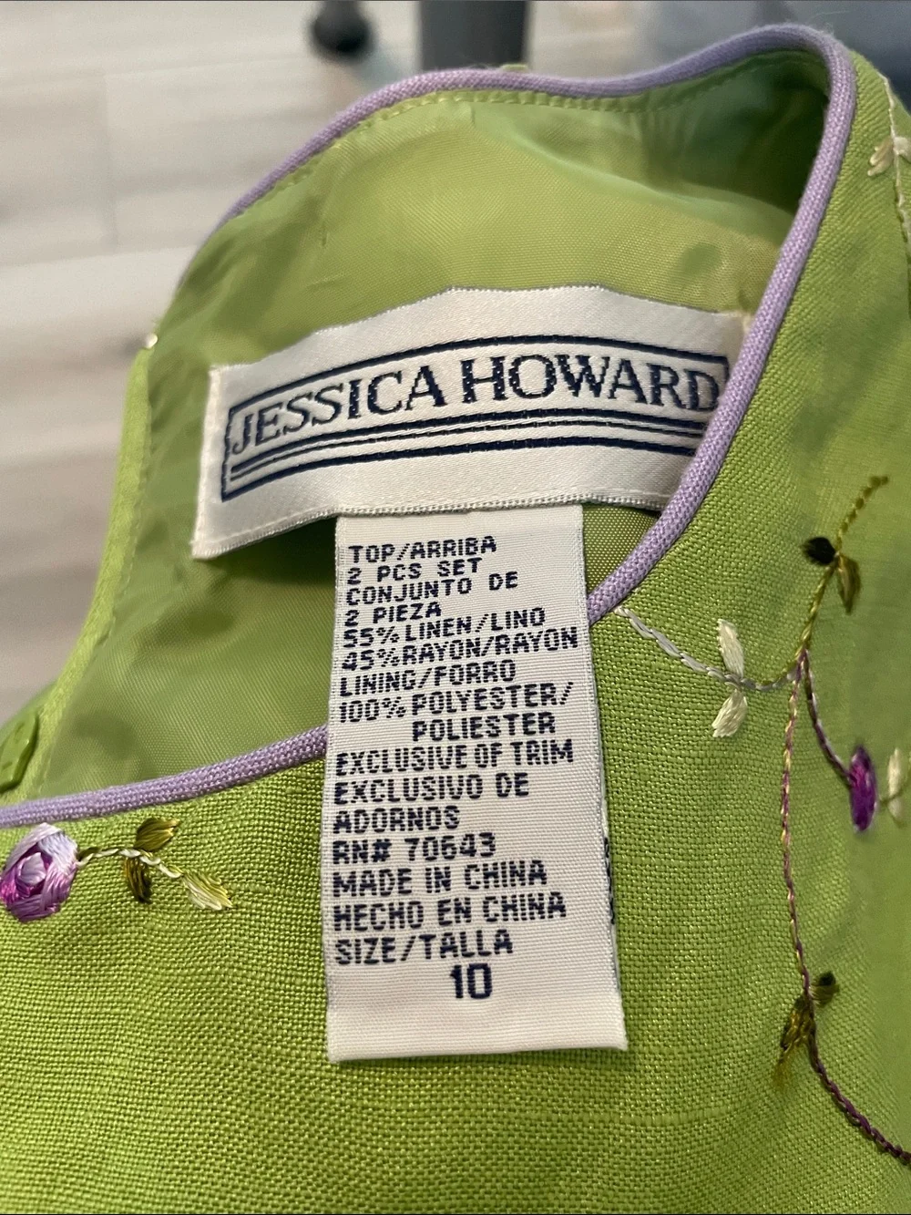 Jessica Howard NWT Vintage 2 piece matching trouser set.  10